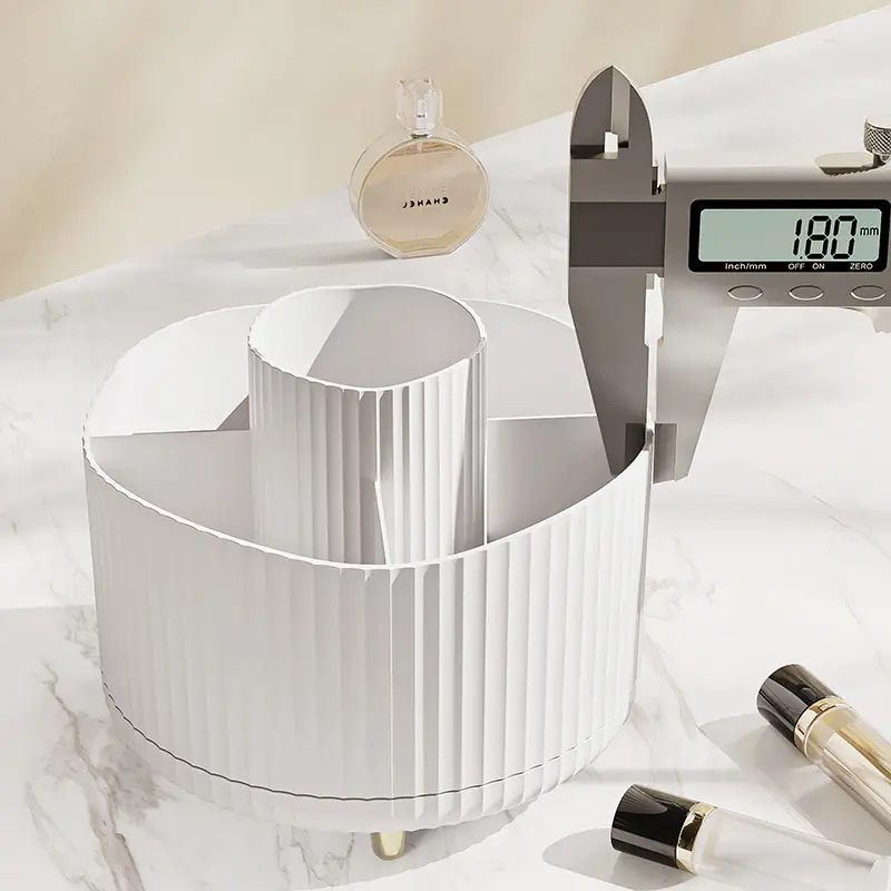 Digital Rotating Cosmetic Storage Cylinder with Pen Holder - Image 11