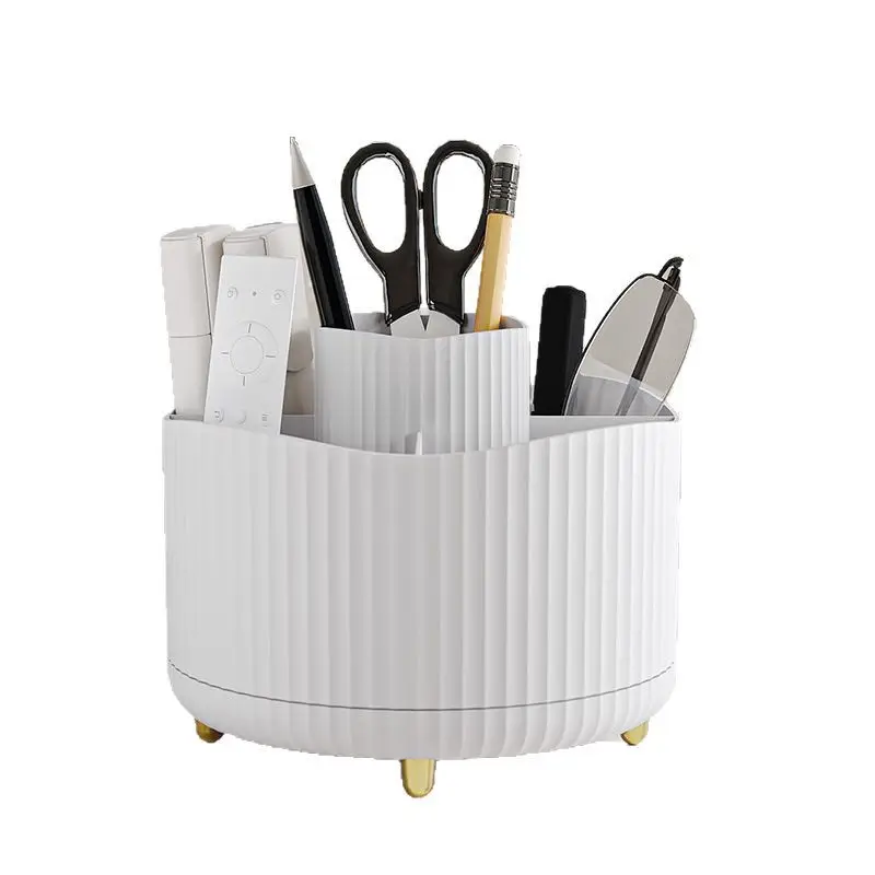 Digital Rotating Cosmetic Storage Cylinder with Pen Holder - Image 13