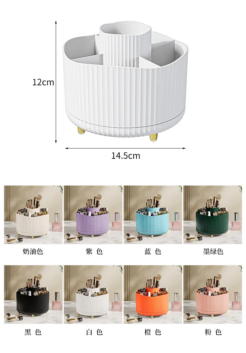 Digital Rotating Cosmetic Storage Cylinder with Pen Holder — feature 10
