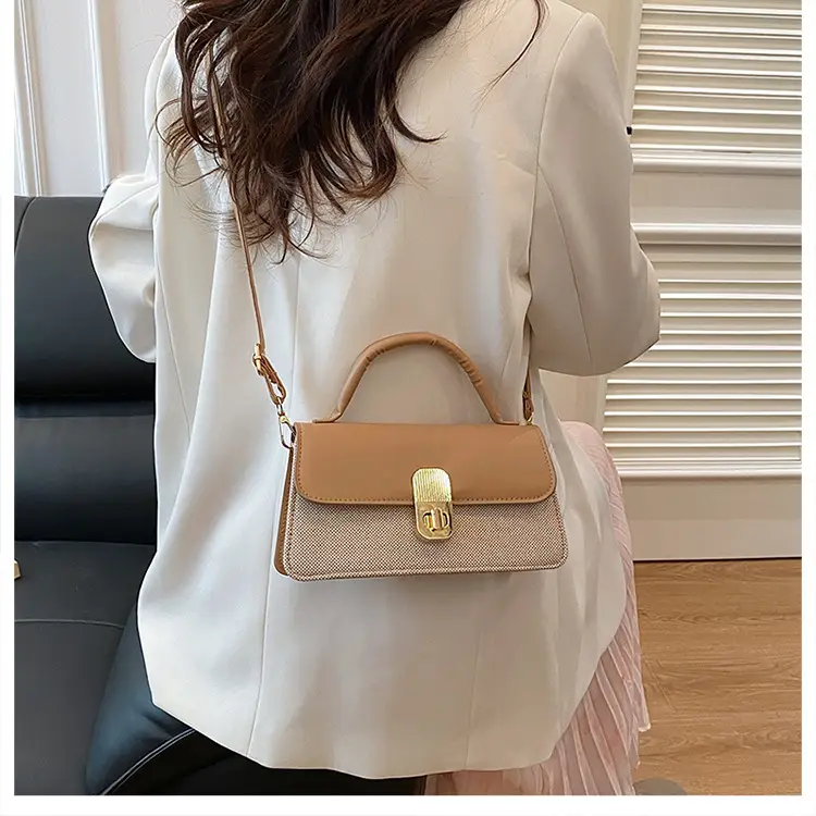 Pink & Beige Lock Bag for Women 2024 — feature 10