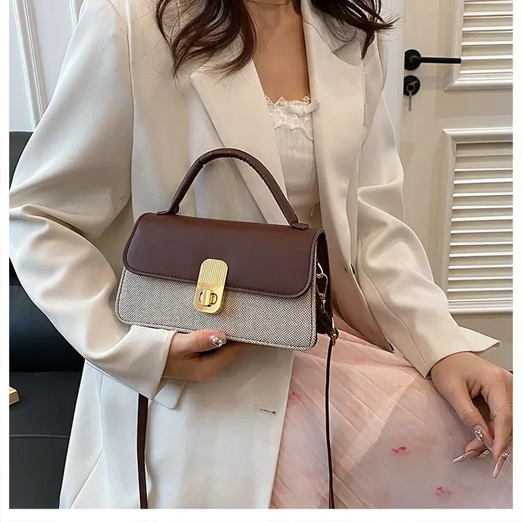 Pink & Beige Lock Bag for Women 2024 — feature 12