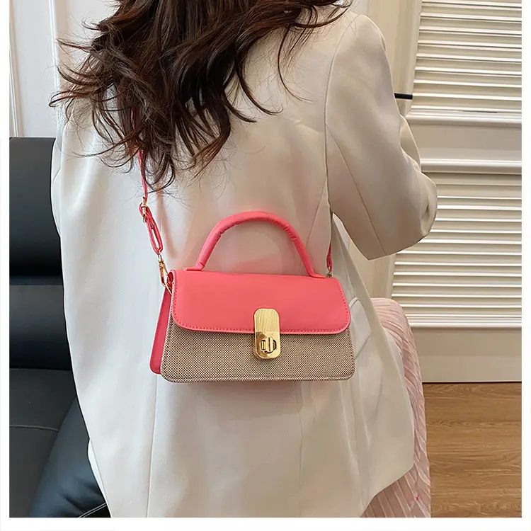 Pink & Beige Lock Bag for Women 2024 — feature 17