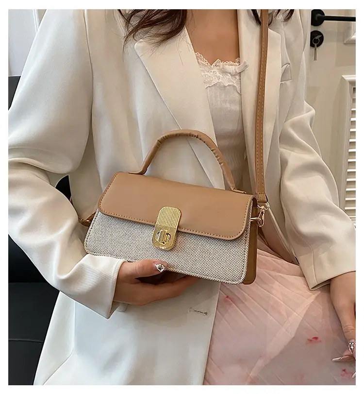 Pink & Beige Lock Bag for Women 2024 — feature 2