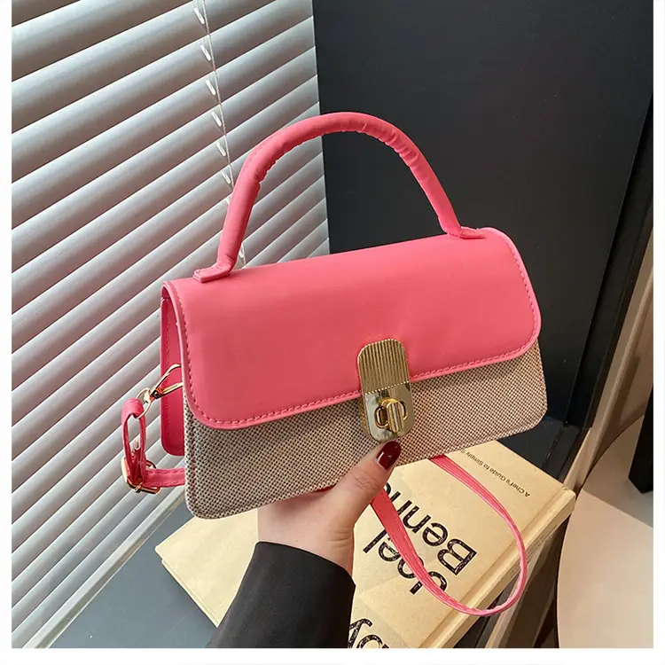 Pink & Beige Lock Bag for Women 2024 — feature 24