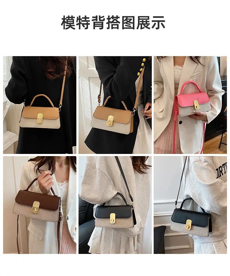 Pink & Beige Lock Bag for Women 2024 — feature 4
