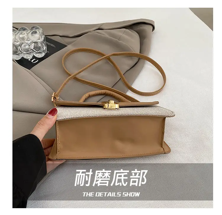 Pink & Beige Lock Bag for Women 2024 — feature 7