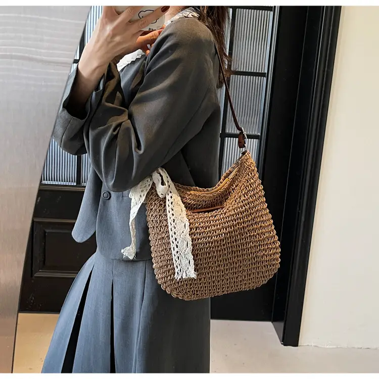 Women Woven Straw Shoulder Bag Spring Summer 2025 — feature 14