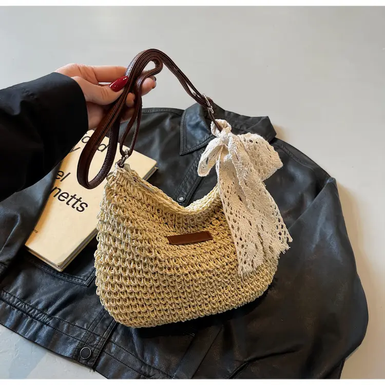 Women Woven Straw Shoulder Bag Spring Summer 2025 — feature 23