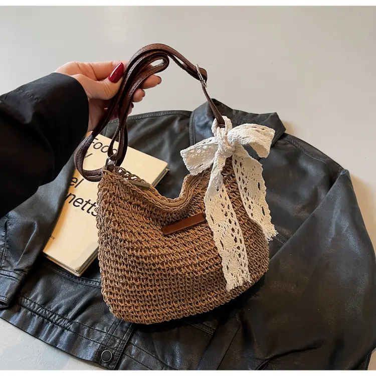 Women Woven Straw Shoulder Bag Spring Summer 2025 — feature 26