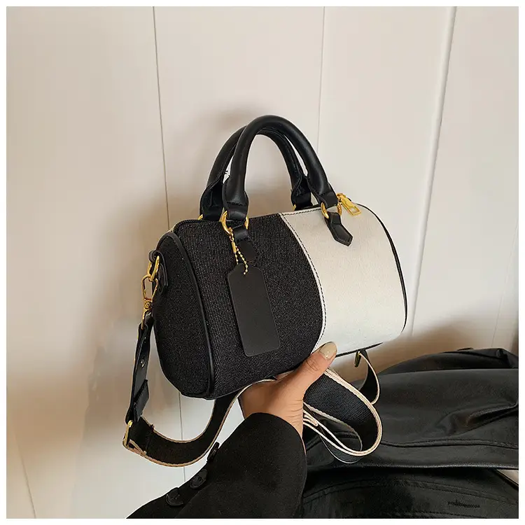 Crossbody Bag Black White Leather Shoulder Crossbody 2024 - Image 3