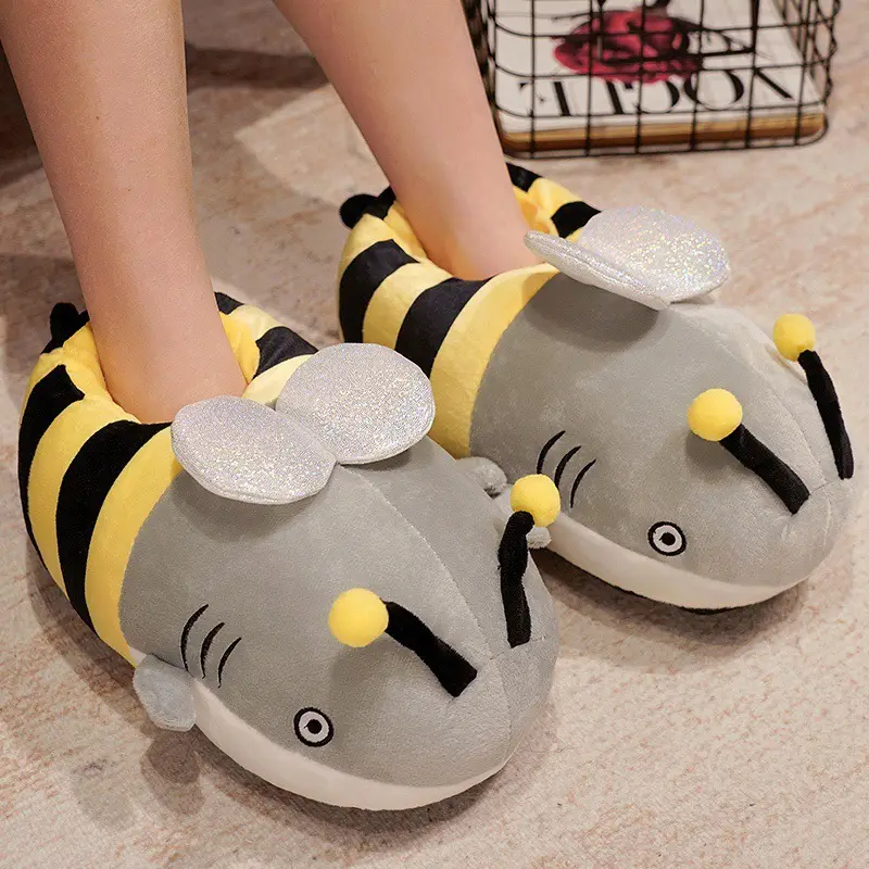 Winter Plush Shark Dog Slippers for Adults - Image 6