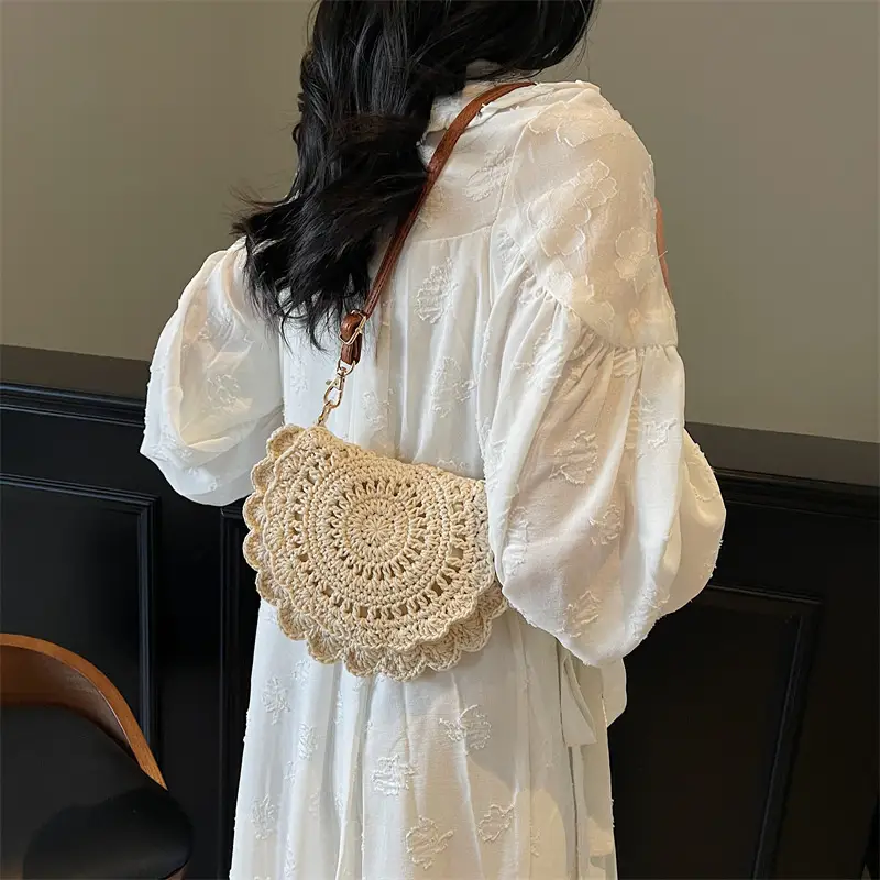 Cute Lace Crossbody Bag for Women Brown