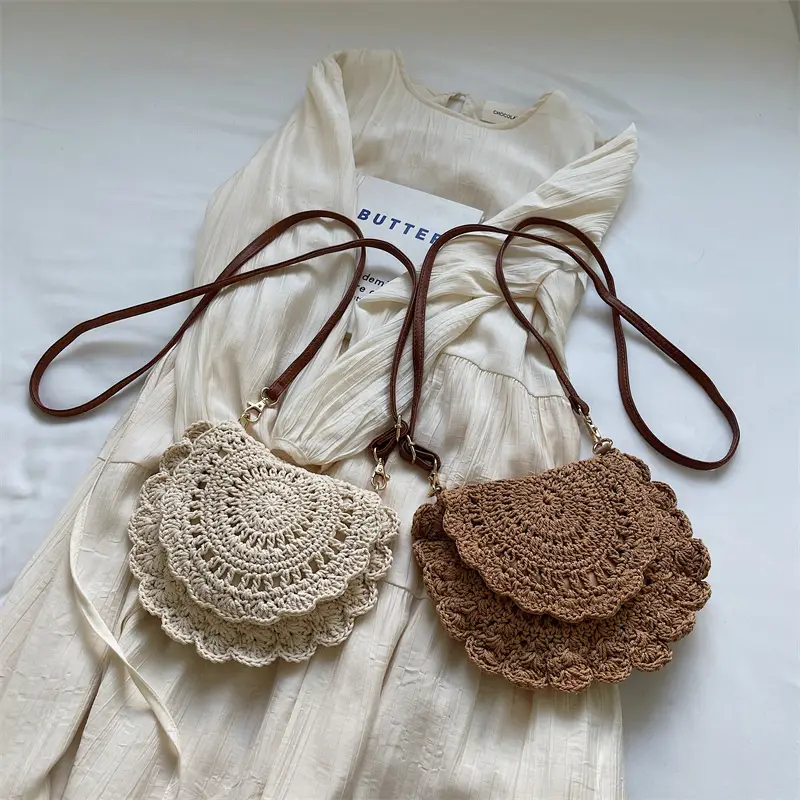 Cute Lace Crossbody Bag for Women Brown