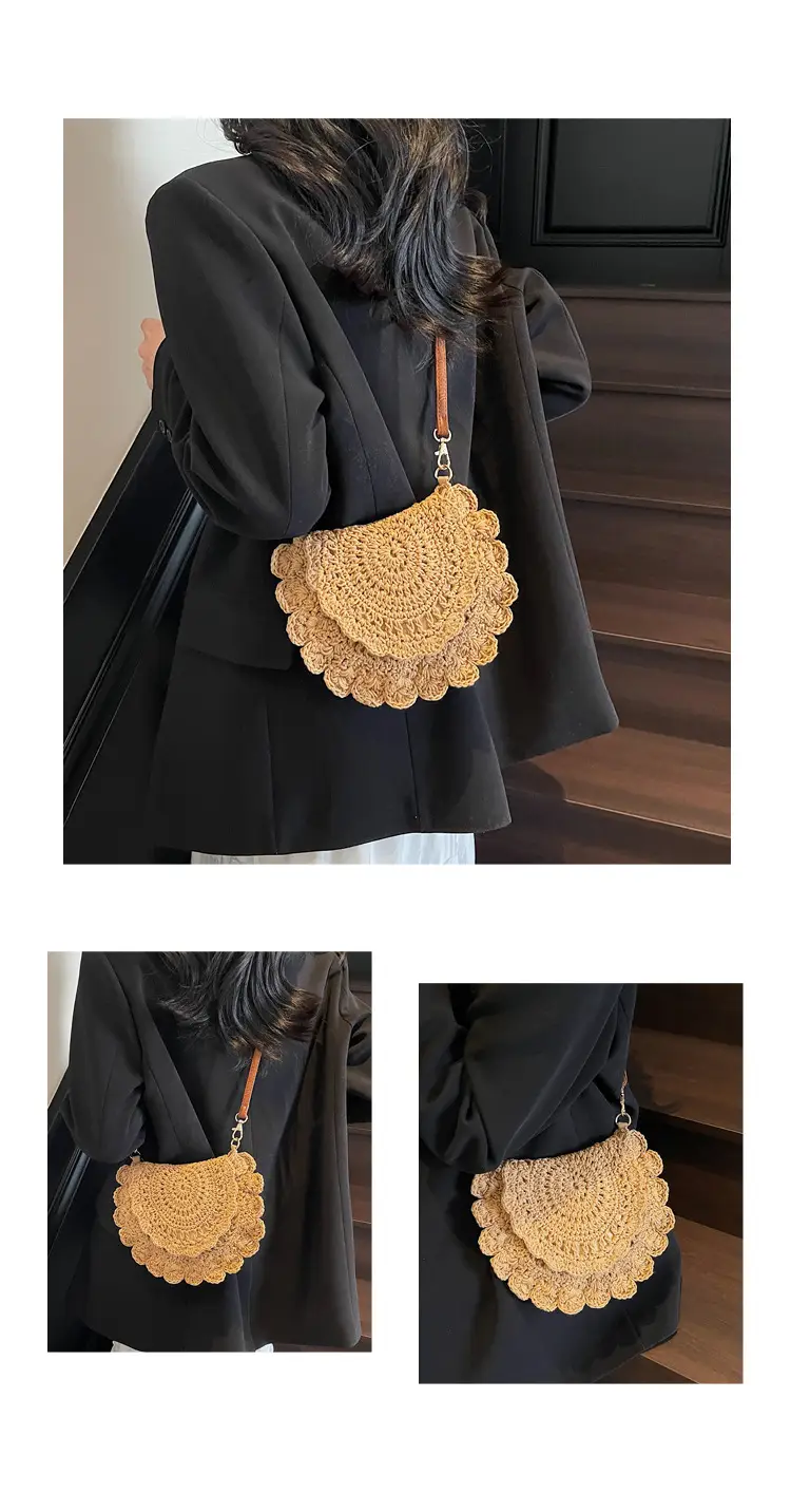 Cute Lace Crossbody Bag for Women Brown — feature 11