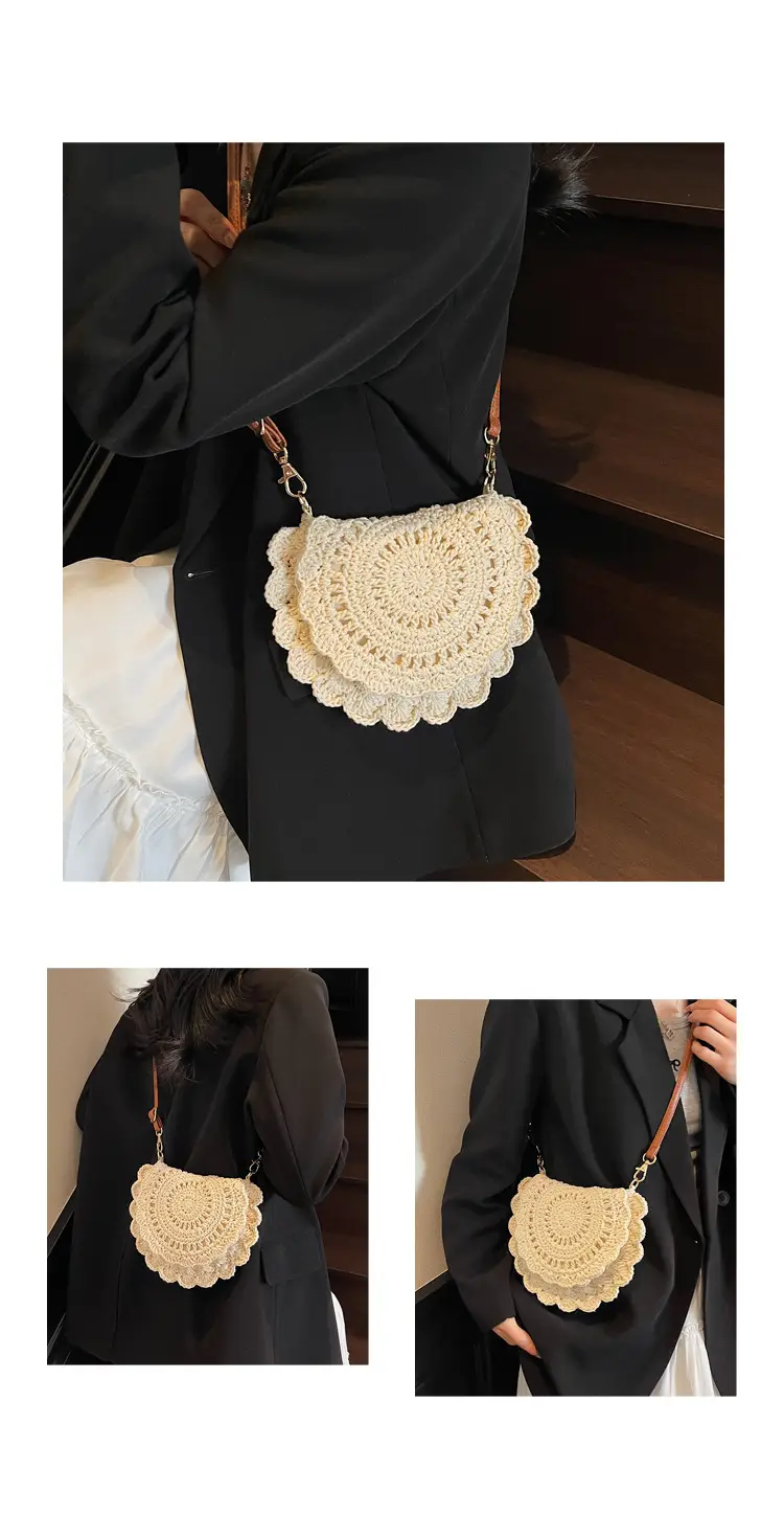 Cute Lace Crossbody Bag for Women Brown — feature 12