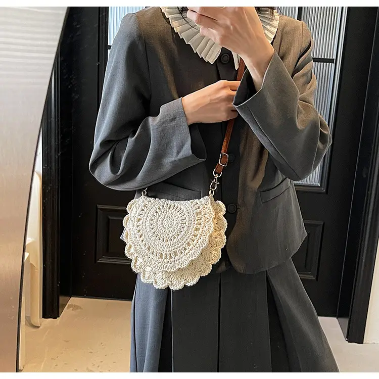 Cute Lace Crossbody Bag for Women Brown — feature 15