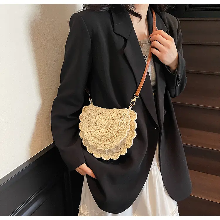 Cute Lace Crossbody Bag for Women Brown — feature 21