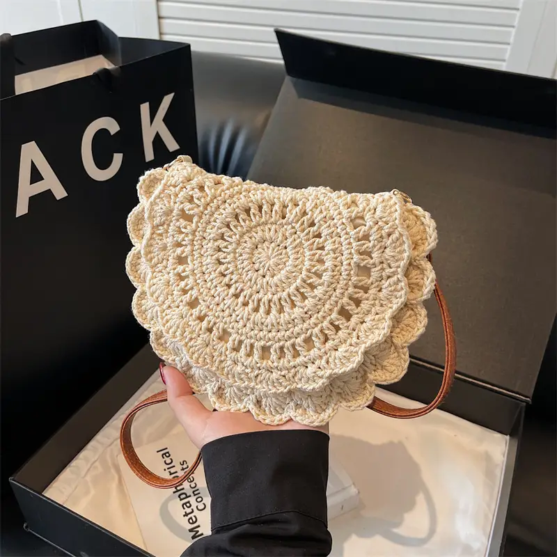 Cute Lace Crossbody Bag for Women Brown