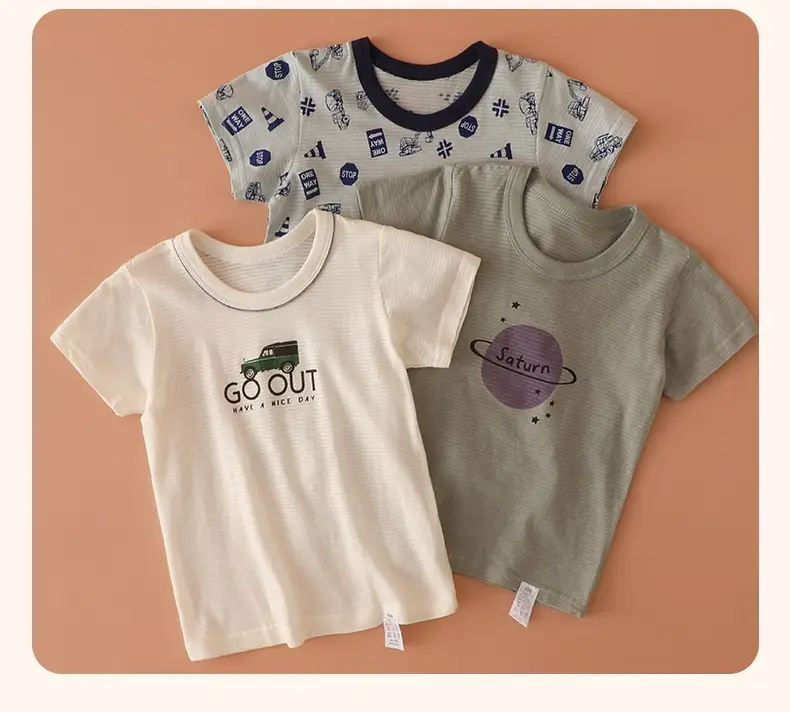 Japanese Print 3Yr Boys T-Shirt Cotton Summer Wear — feature 12