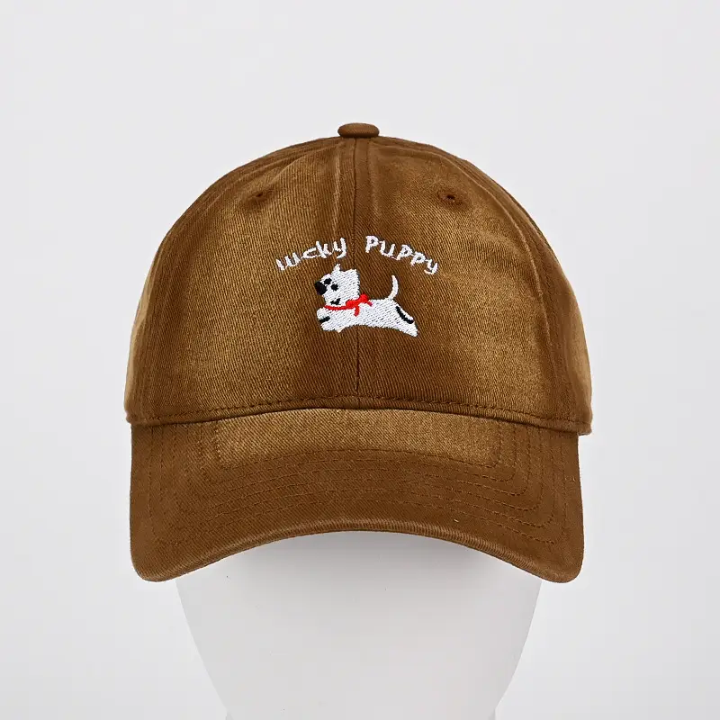 Pure Cotton Vintage Dog Cap with "Wacky Puppy" Embroidery - Image 6