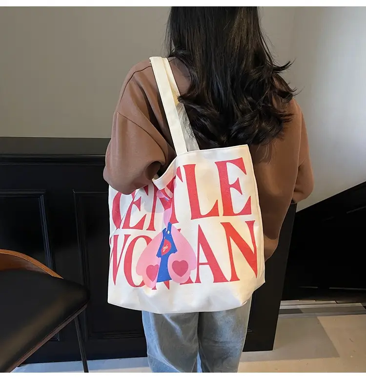 Women Crossbody Canvas Tote Bag with Teddy Bear Design — feature 19