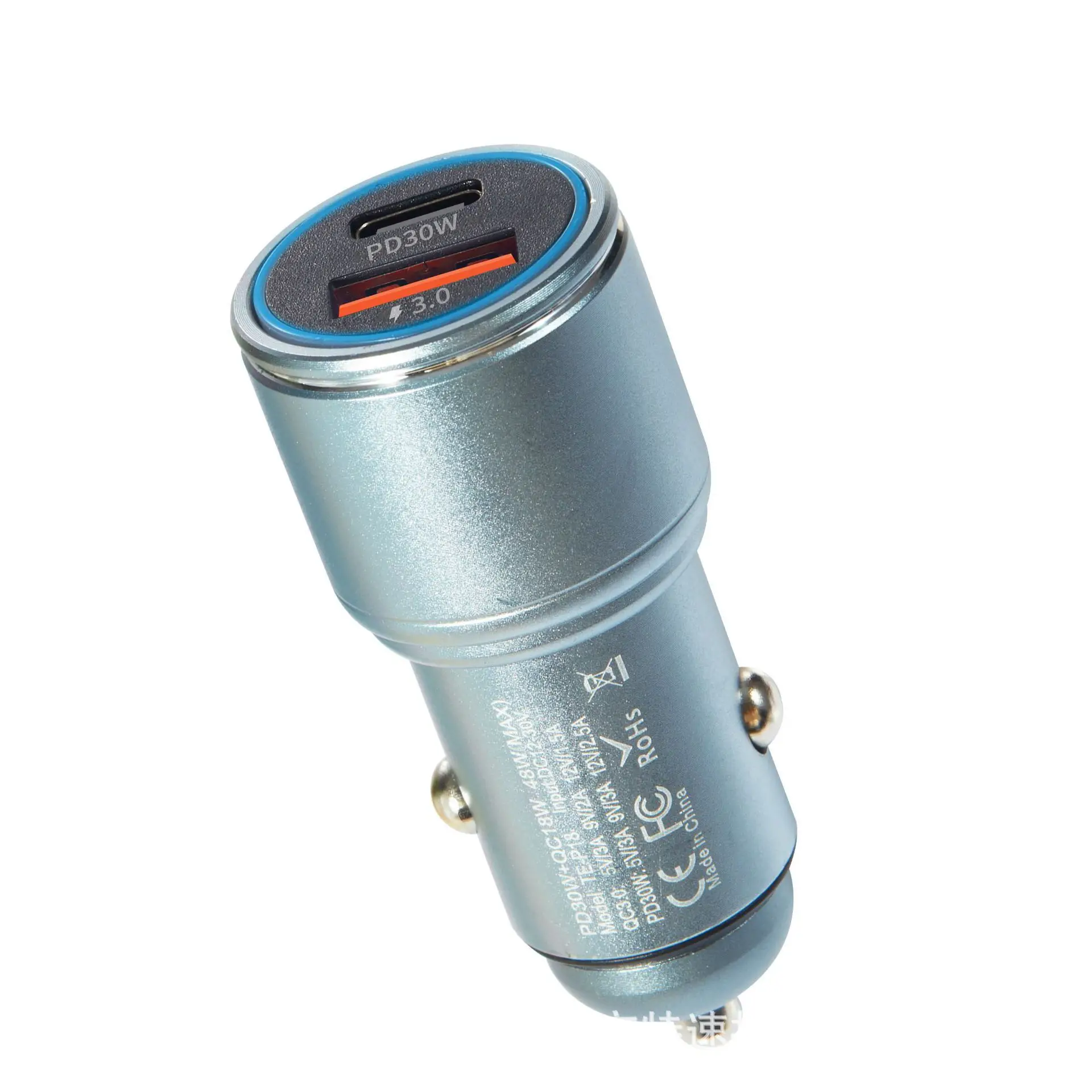 48W Fast Charging Mini Car Charger for Qc3.0+Pd30W Automotive Supplies