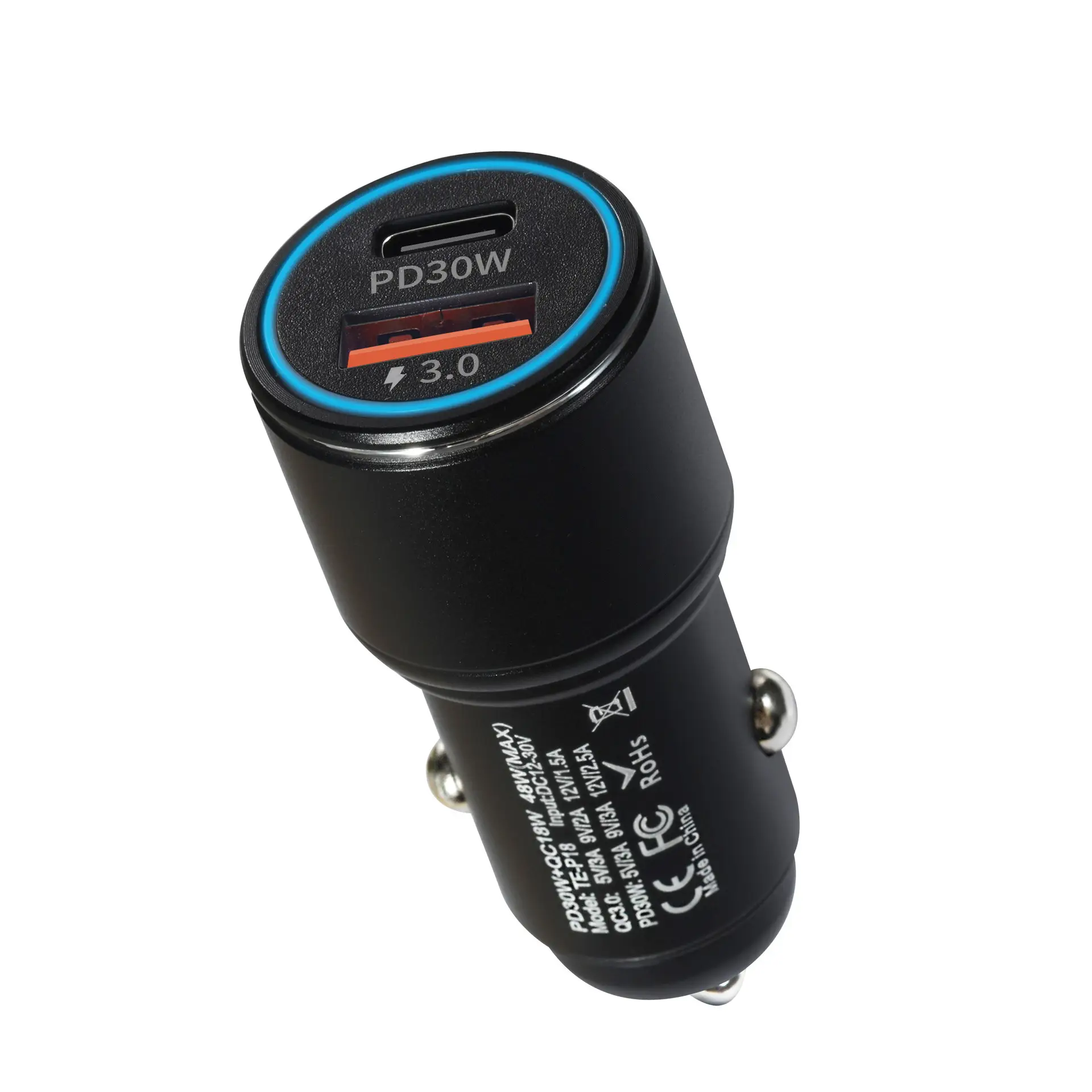 48W Fast Charging Mini Car Charger for Qc3.0+Pd30W Automotive Supplies
