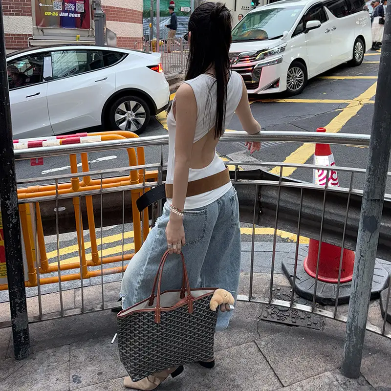 White Strappy Streetwear with Belt & Boots - Image 6