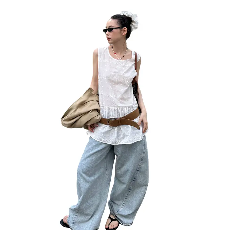 White Strappy Streetwear with Belt & Boots - Image 8