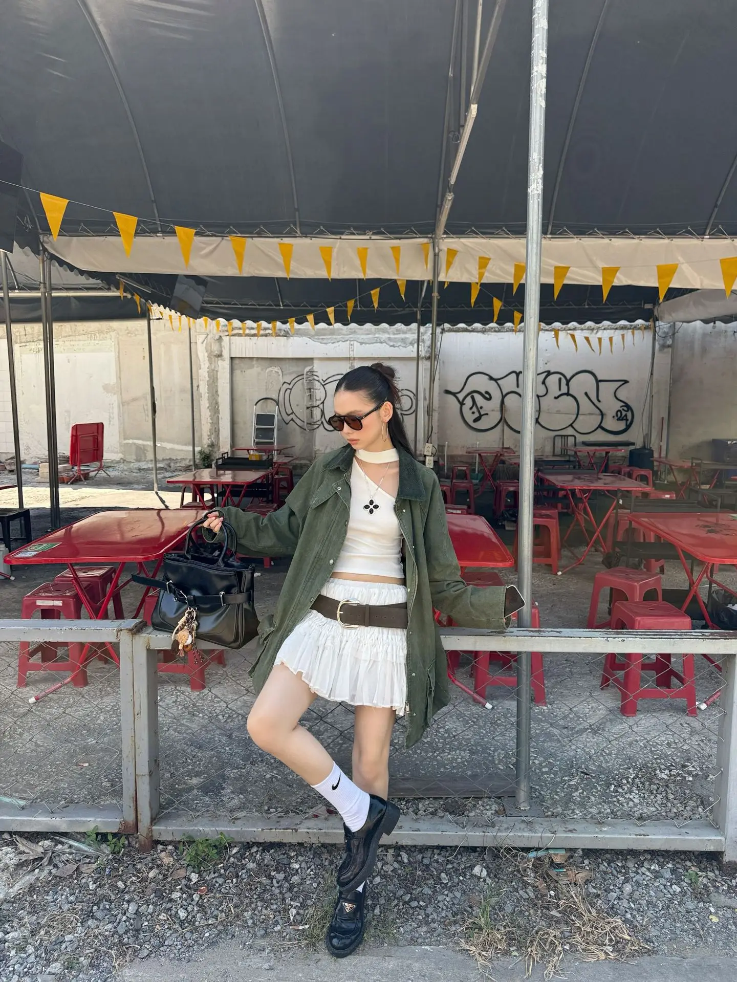 White Strappy Streetwear with Belt & Boots — feature 14