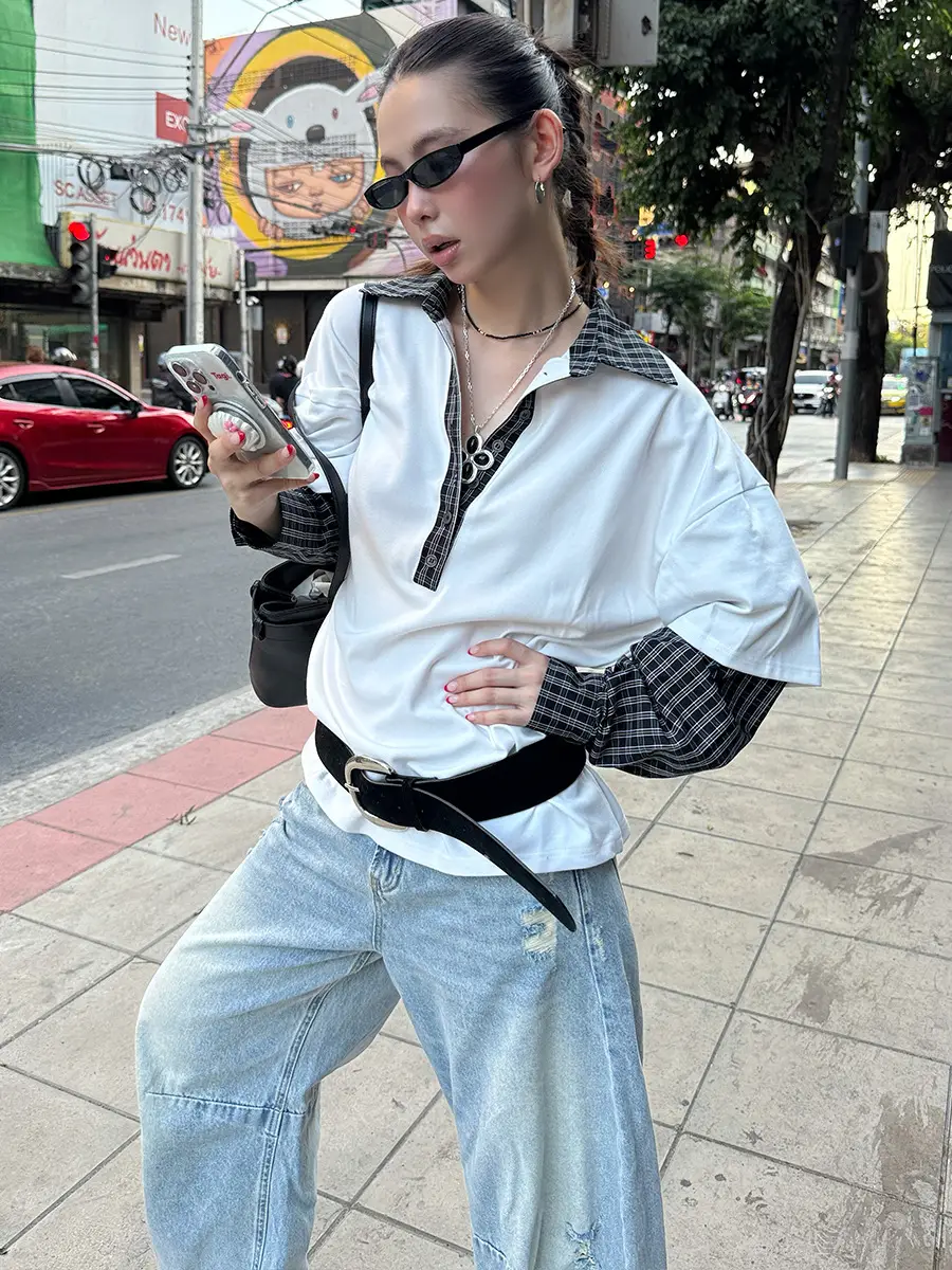 White Strappy Streetwear with Belt & Boots - Image 3