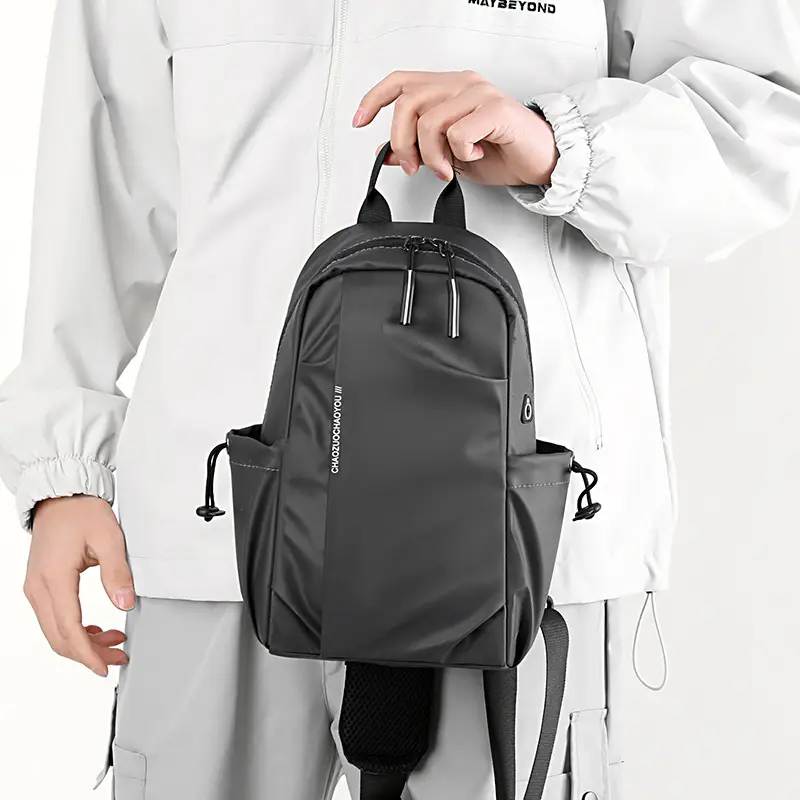 Men's Waterproof Crossbody Bag Black Sports Cycling - Image 5
