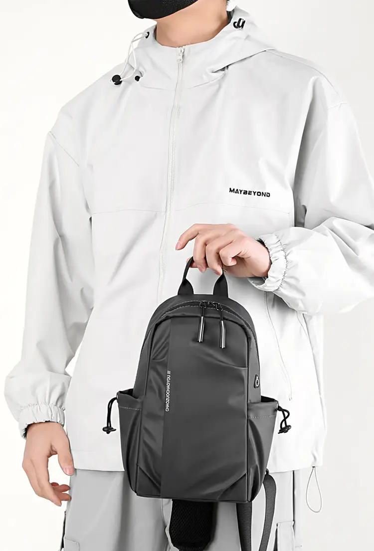 Men's Waterproof Crossbody Bag Black Sports Cycling — feature 10