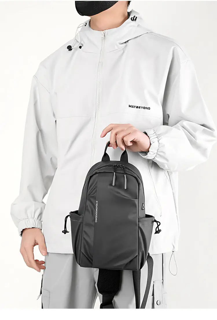 Men's Waterproof Crossbody Bag Black Sports Cycling — feature 16