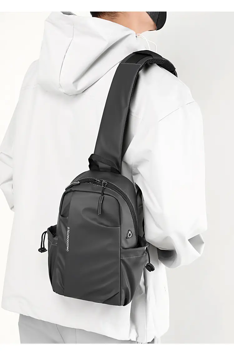 Men's Waterproof Crossbody Bag Black Sports Cycling — feature 17