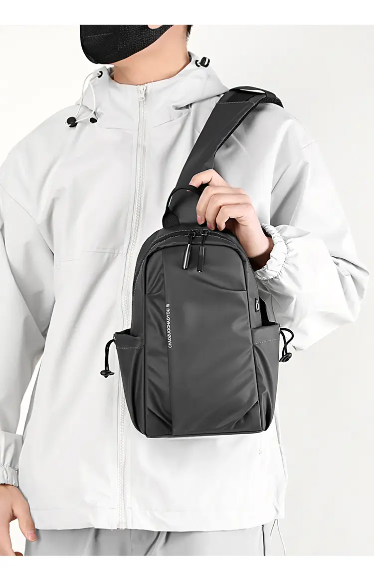 Men's Waterproof Crossbody Bag Black Sports Cycling — feature 18