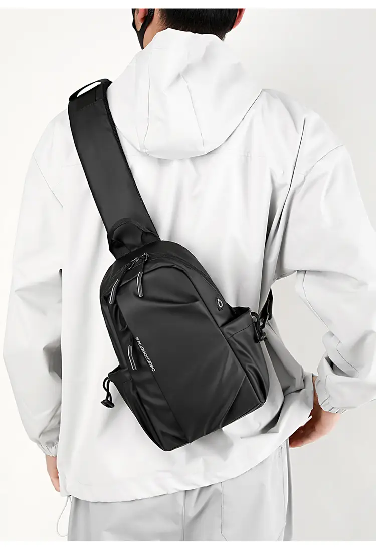Men's Waterproof Crossbody Bag Black Sports Cycling — feature 21