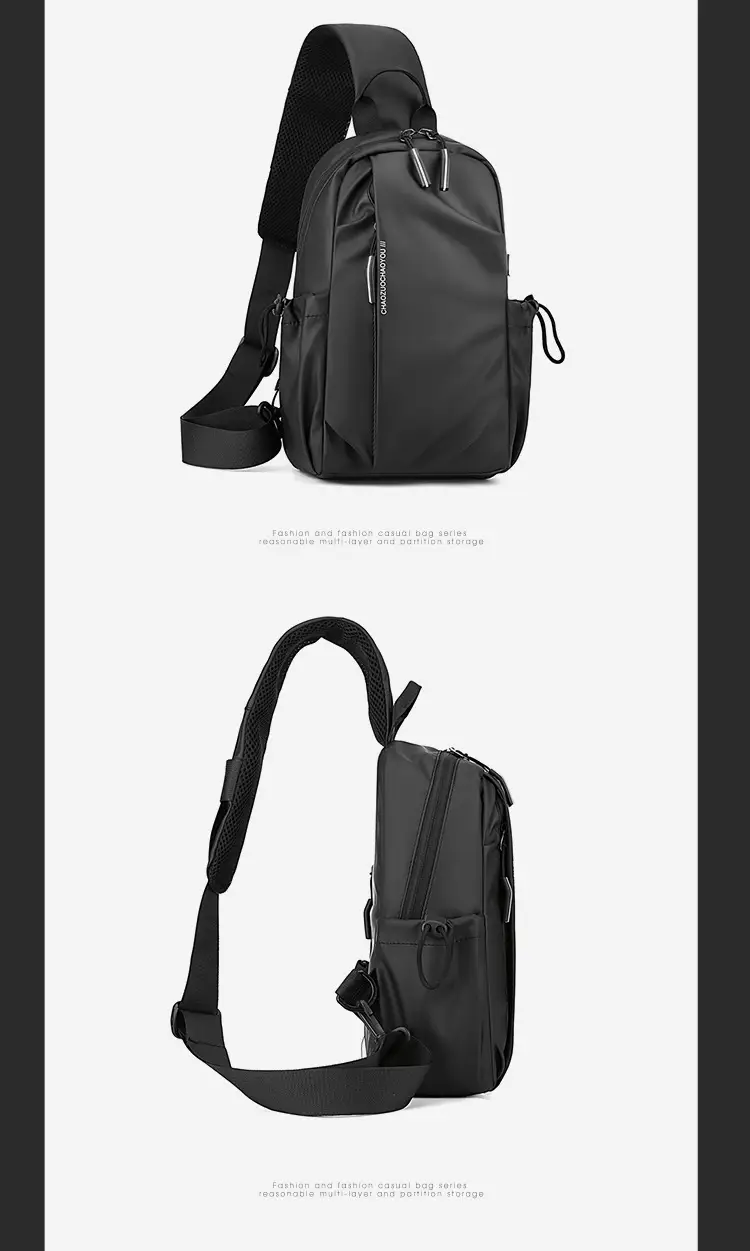 Men's Waterproof Crossbody Bag Black Sports Cycling — feature 23