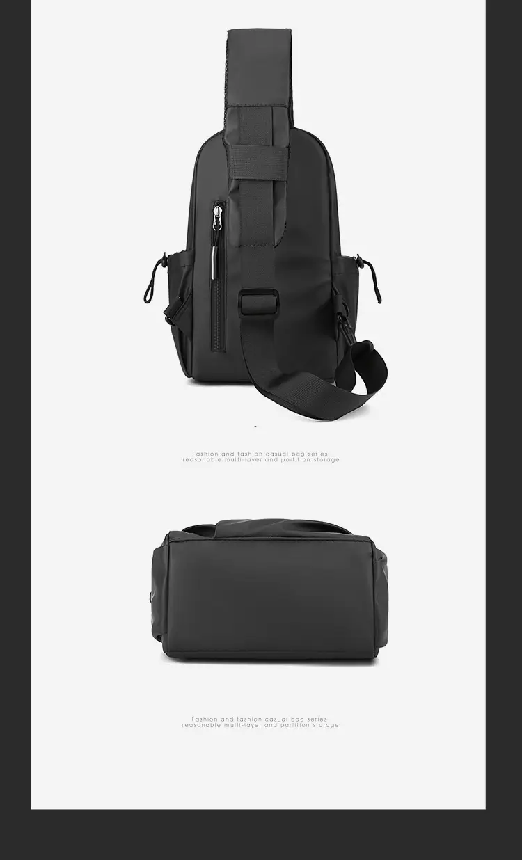 Men's Waterproof Crossbody Bag Black Sports Cycling — feature 24