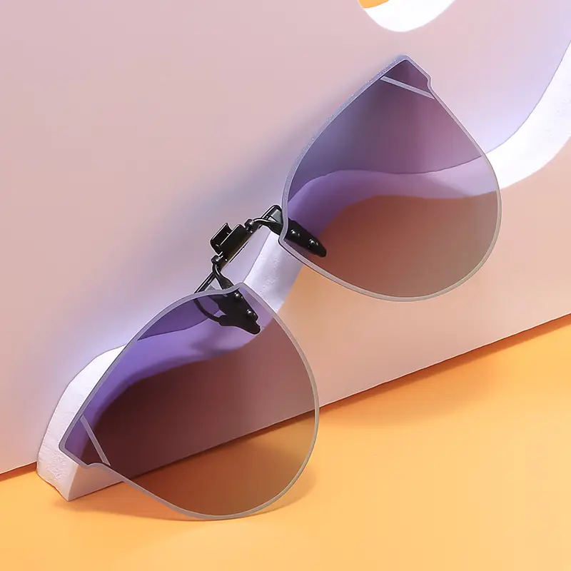Flip-up sunglasses clip anti-UV polarized men women