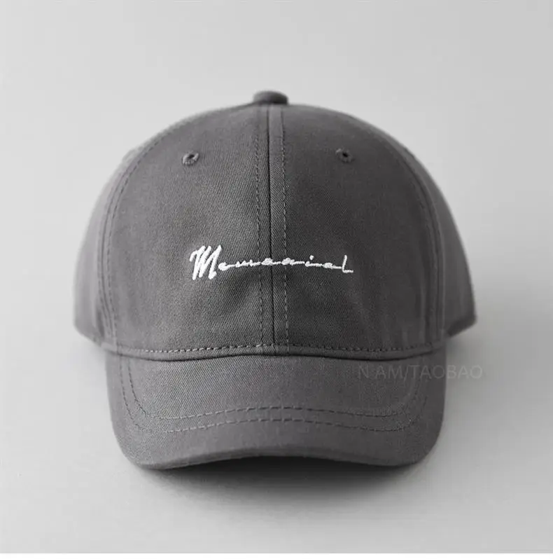 2025 Japanese Style Baseball Cap Grey Retro Big Head — feature 7