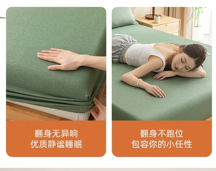 A Pure Cotton Fitted Bed Sheets Single Piece Thickeneded 100 Cotton Mattress Protector Bed Sheets Bed Cover Student Dormitory Universal for All Seasons — feature 10