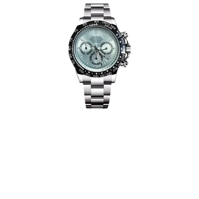 Luxury Chronograph Watch Ice Blue Titanium - Image 5