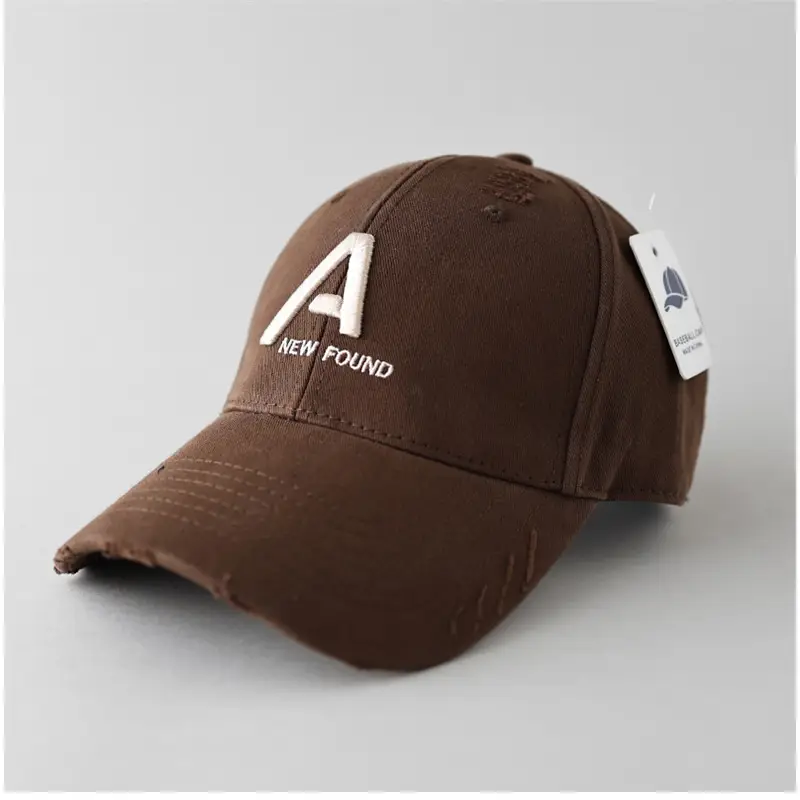 Women's Red A Letter Embroidered Baseball Cap - Image 11