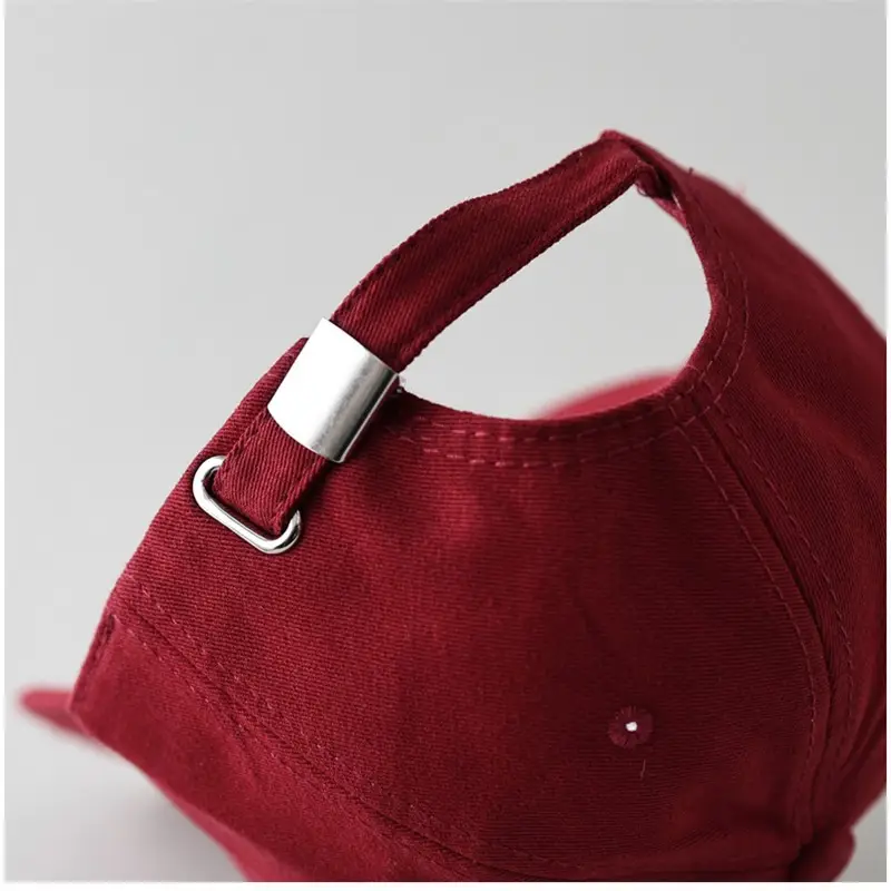 Women's Red A Letter Embroidered Baseball Cap - Image 13