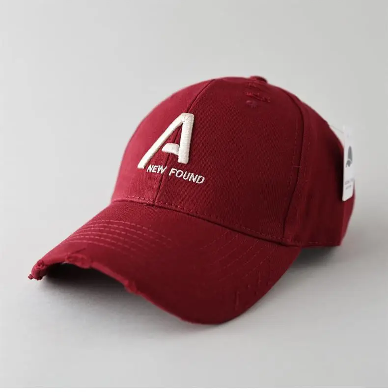 Women's Red A Letter Embroidered Baseball Cap — feature 12