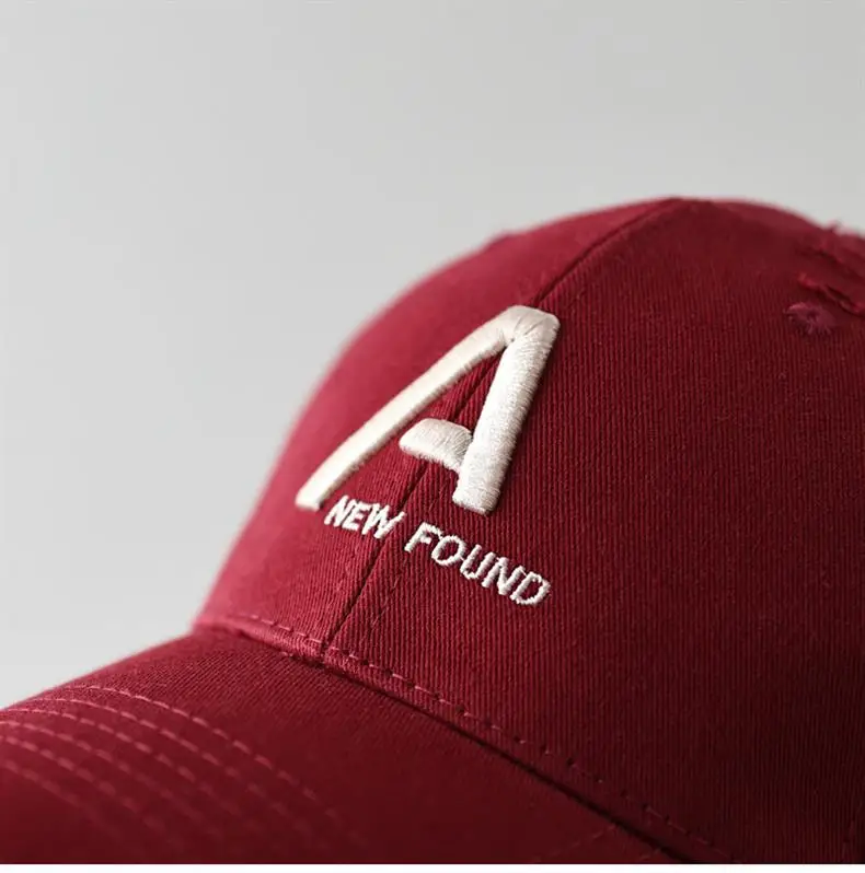 Women's Red A Letter Embroidered Baseball Cap — feature 18
