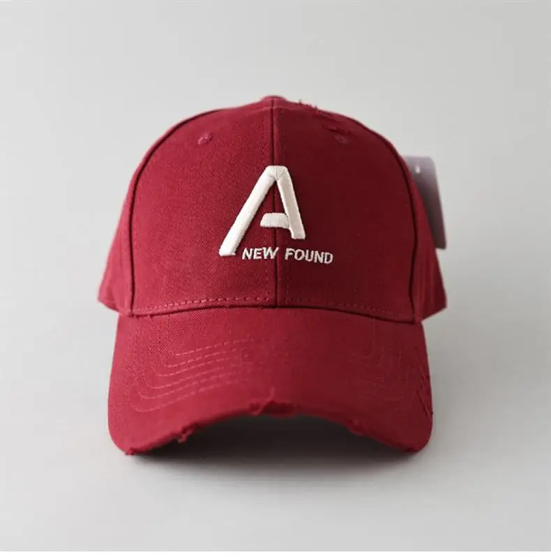 Women's Red A Letter Embroidered Baseball Cap — feature 4