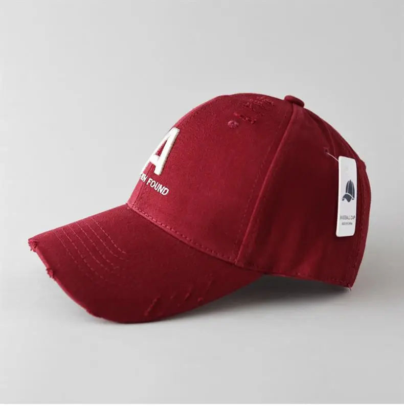 Women's Red A Letter Embroidered Baseball Cap — feature 5