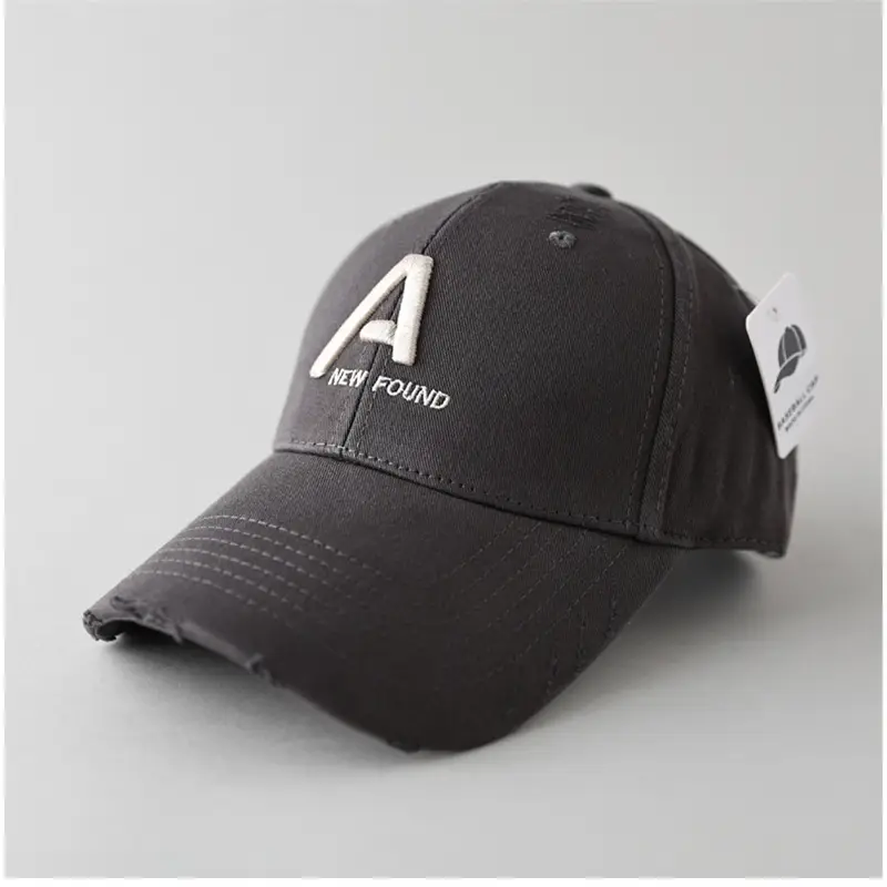 Women's Red A Letter Embroidered Baseball Cap - Image 3